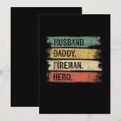 Mannen echtgenoot papa Fireman Hero Firefighter Feestdagenkaart (Voorkant / Achterkant)