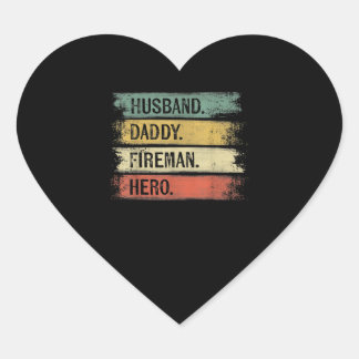 Mannen echtgenoot papa Fireman Hero Firefighter Hart Sticker