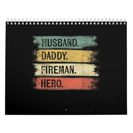 Mannen echtgenoot papa Fireman Hero Firefighter Kalender (Hoes)
