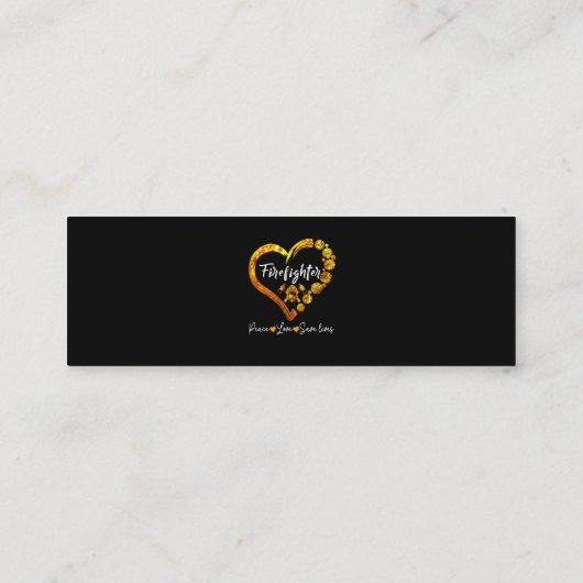 Mannen echtgenoot papa Fireman Hero Firefighter Mini Visitekaartje (Achterkant)