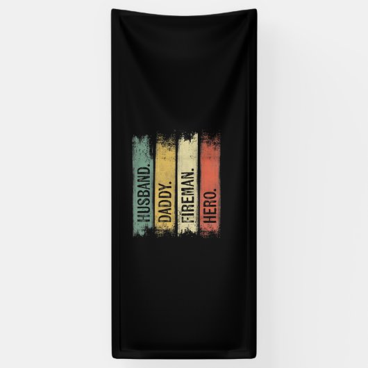 Mannen echtgenoot papa Fireman Hero Firefighter Spandoek (Verticaal)