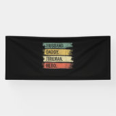 Mannen echtgenoot papa Fireman Hero Firefighter Spandoek (Horizontaal)