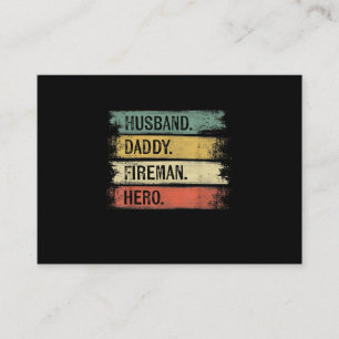 Mannen echtgenoot papa Fireman Hero Firefighter Visitekaartje
