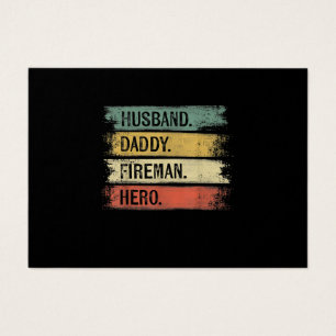 Mannen echtgenoot papa Fireman Hero Firefighter Visitekaartje