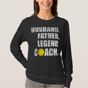 Mannen echtgenoot: vader Legend Lacrosse Coach T-shirt