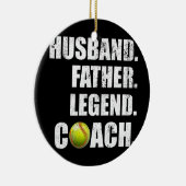 Mannen  echtgenoot vader Legend Softball Coach Keramisch Ornament (Rechts)