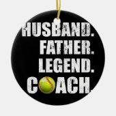 Mannen  echtgenoot vader Legend Softball Coach Keramisch Ornament (Voorkant)