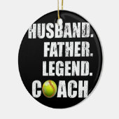 Mannen  echtgenoot vader Legend Softball Coach Keramisch Ornament (Links)