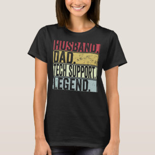 Mannen echtgenoot vader technische ondersteuning v t-shirt