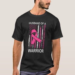 Mannen echtgenoot van een vrouw die borstkanker on t-shirt