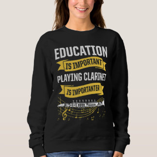 Mannen educatie is belangrijk om Clarinet te spele Trui
