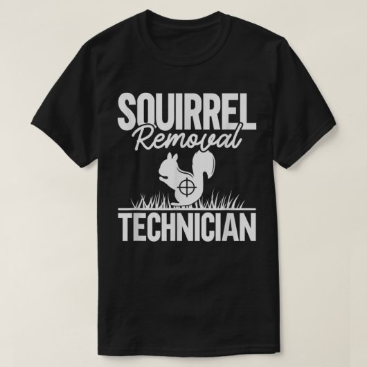 Mannen eekhoorn-verwijderaar technicus Funny Squir T-shirt (Design voorkant)