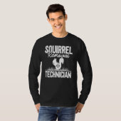 Mannen eekhoorn-verwijderaar technicus Funny Squir T-shirt (Voorkant volledig)