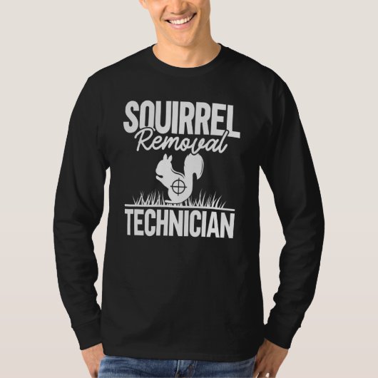 Mannen eekhoorn-verwijderaar technicus Funny Squir T-shirt (Voorkant)