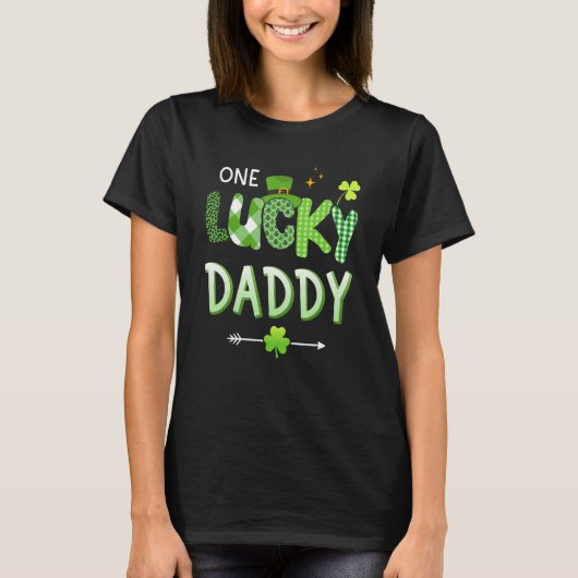 Mannen Een gelukkige pappa voor St. Patricks dag f T-shirt (Voorkant)