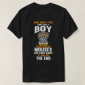Mannen een jongen die echt van videogames en muize t-shirt (Design voorkant)