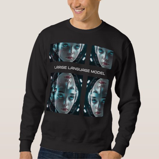 Mannen; een robotachtig sweatshirt van Artificial  (Voorkant)