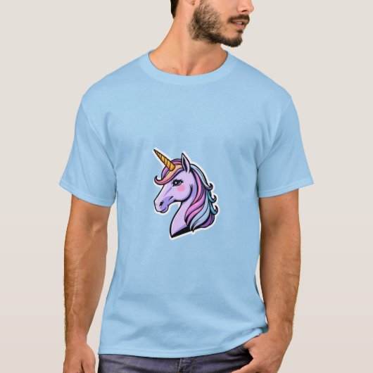 Mannen Eenhoorn T-shirt (Voorkant)