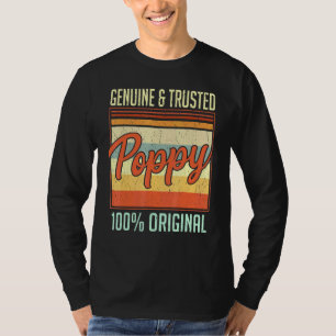 Mannen eerste keer opa papaver papa retro C T-shirt
