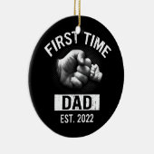 Mannen eerste keer papa Nieuwe vader Oost 2022 vad Keramisch Ornament (Rechts)