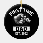 Mannen eerste keer papa Nieuwe vader Oost 2022 vad Keramisch Ornament (Achterkant)