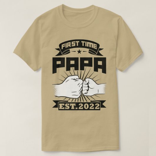 Mannen Eerste Papa-test T-shirt (Design voorkant)