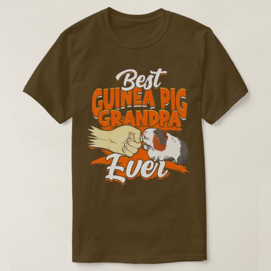 Mannen eigenaar van beste Guinee opa op Rodent Pet T-shirt (Design voorkant)