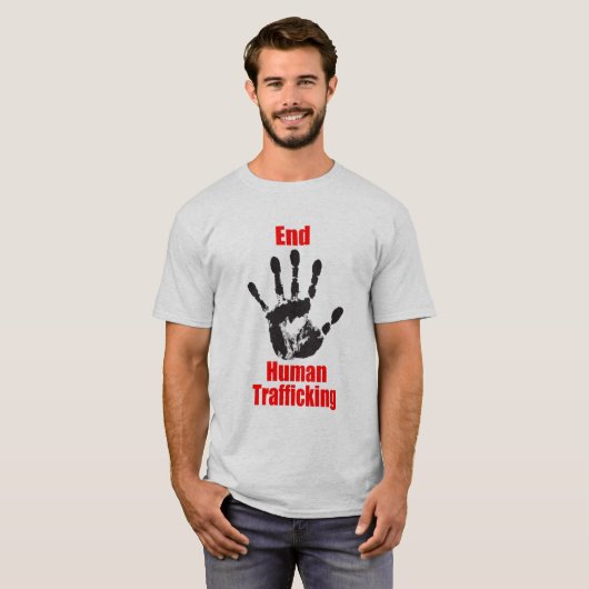 Mannen Eind Mensenhandelactiviste T Shirt (Voorkant volledig)