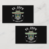 Mannen El Jefe houdt zich schaamteloos tegen Mexic Visitekaartje (Voorkant / Achterkant)