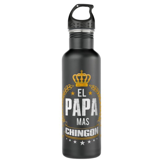 Mannen El Papa Mas Chingon - Grappig beste Mexicaa Waterfles (Voorkant)