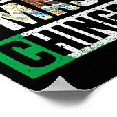 Mannen El Papa Mas Chingon Mexicaanse vlag Cinco D Poster (Hoek)