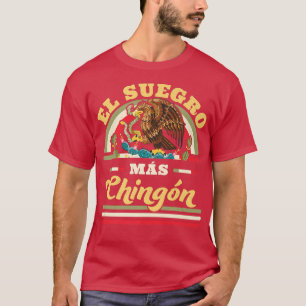 Mannen El Suegro Mas Chingon Meican Flag Cool Vade T-shirt