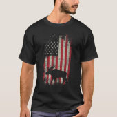 Mannen eland 4 juli Patriottisch USA Ameri T-shirt (Voorkant)