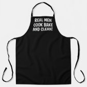 Mannen Elegant Black Modern Simple Pap Chef Schort (Voorkant)