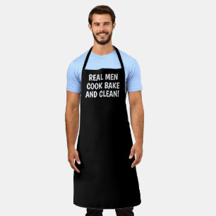 Mannen Elegant Black Modern Simple Pap Chef Schort