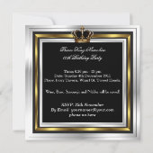 Mannen Elegant Black Silver Kaart (Achterkant)