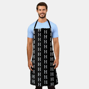 Mannen Elegant Black White Modern Monogram Simple Schort