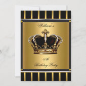 Mannen Elegant Gold Black Stripe Crown 2 Kaart (Voorkant)