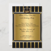 Mannen Elegant Gold Black Stripe Crown 2 Kaart (Achterkant)