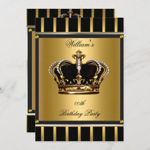 Mannen Elegant Gold Black Stripe Crown 2 Kaart