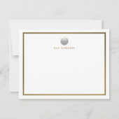 Mannen Elegant Golfing Notitiekaartje (Voorkant)