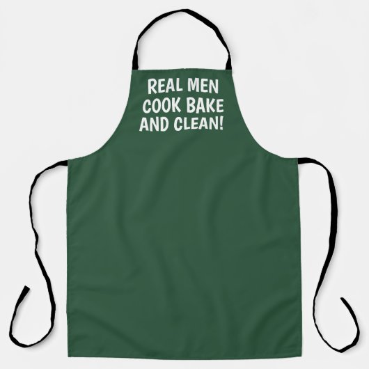 Mannen Elegant Green Modern Simple Pap Chef Schort (Voorkant)