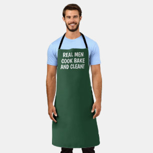 Mannen Elegant Green Modern Simple Pap Chef Schort