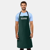 Mannen Elegant Green White Name Modern Simple Schort (Gedragen)