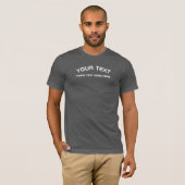 Mannen Elegant Moderne Asphalt Kleur Apparel Tekst T-shirt (Voorkant volledig)