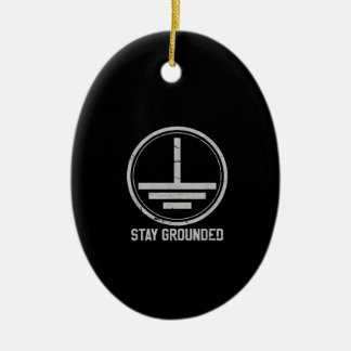 Mannen elektricien - blijf geaard grappig nerd keramisch ornament
