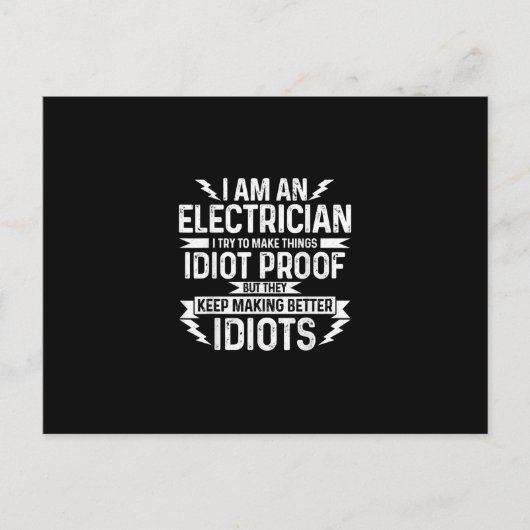 Mannen elektricien die ik probeer te bewijzen briefkaart (Voorkant)