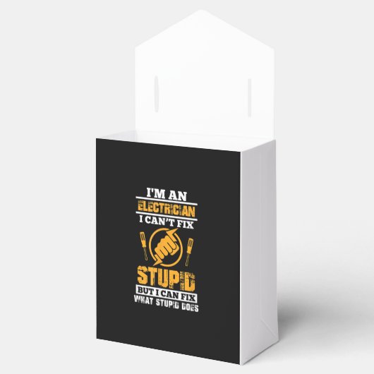 Mannen elektricien grappig ben ik een elektricien  bedankdoosjes (Geopend)