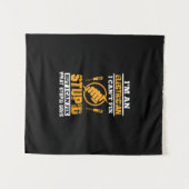 Mannen elektricien grappig ben ik een elektricien  wandkleed (Voorkant (horizontaal))