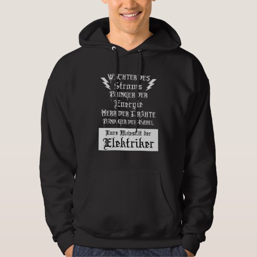 Mannen elektricien hoodie (Voorkant)
